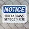 Signmission Glass Break Sensor In Use, 14 in W x Rectangle, Plastic OS-2PACK-NS-P-1014-L-13108 - alternate 2